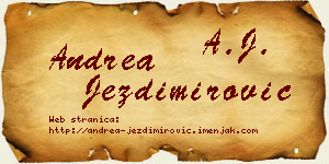 Andrea Jezdimirović vizit kartica